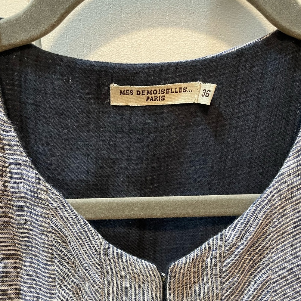 Mes Demoiselles Blue Stripe Evening Jacket - sz 36 - Picture 4 of 4